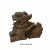This is a distressed vintage finish brown rough surface Pixiu statue. Its carving is detailed. It can be used indoor or...