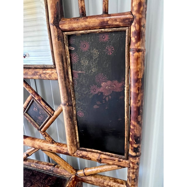 Brown Antique Late 1800s English Scorched Bamboo Chinoiserie Hall Tree For Sale - Image 8 of 18