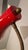 Brass Reading Lamp with Red Cone and Handle, 1950s For Sale - Image 9 of 17