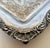 Vintage Wm Rogers Etched Silver Double Handle Footed Serving Tray For Sale - Image 9 of 17
