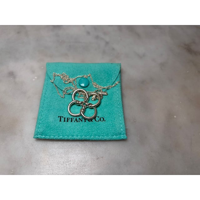 Tiffany & Co. Sterling Silver Elsa Peretti Quadrifoglio Pendant Necklace 7g For Sale - Image 6 of 6