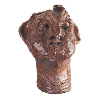 Adriano Tuninetto, Expressionist Sculpture of Demon, 1960s, Terracotta For Sale