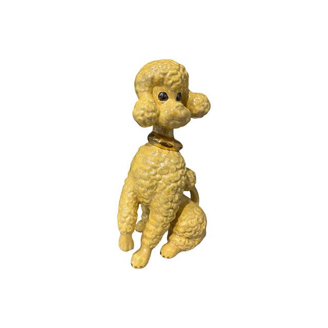 We have for your consideration a very gorgeous vintage mid century modern large ceramic poodle dog. Poodle consists of...