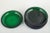 Josef Frank for Svenskt Tenn Set of 6 art glass plates, mid-20th century. Beautiful plates in deep emerald-green art glass...