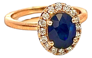 Natural Sapphire Diamond Ring Size 6.5 14k Y Gold 2.84 TCW Certified
