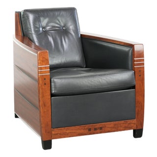 Art Deco Decoforma Series Frank Armchair in Black Cowhide Leather from Schuitema For Sale