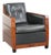 Art Deco Decoforma Series Frank Armchair in Black Cowhide Leather from Schuitema For Sale