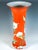 Large Mid-Century Orange Vase with Calla Lilies from Herend, Hungary For Sale - Image 4 of 7
