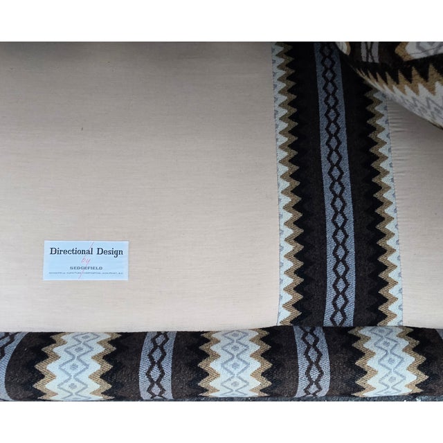 Mid-Century Directional Design by Sedgefield Milo Baughman Style Sofa and Loveseat Set For Sale - Image 10 of 12