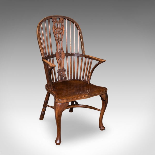 1970s Set of 6 Vintage Windsor Chairs, English, Victorian Revival, Country House Seat For Sale - Image 5 of 12