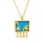 Early 21st Century Starfish Ocean Spirit Animal Turquoise & Gold Pendant Chain Necklace For Sale - Image 5 of 12