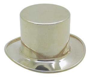 Vintage Italian Handmade Silver Top Hat, Florence, 1980s