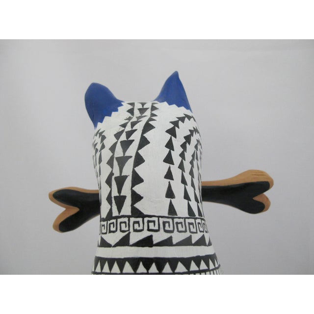 Alebrije Carved Wood Zapotec Bull Dog With Bone Oaxaca Mexico Folk Art Sculpture For Sale In Portland, OR - Image 6 of 16
