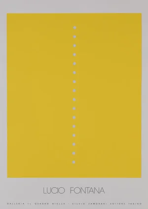 Lucio Fontana, Concetto Spaziale Giallo, Original Silkscreen Poster