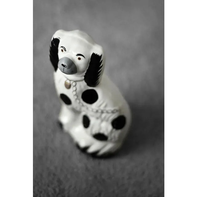 Vintage Staffordshire Ceramic Spaniel Mantle Dog Fireplace Figurine, England, 1950s For Sale - Image 4 of 8