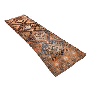 Vintage Runner Rug in Wool For Sale