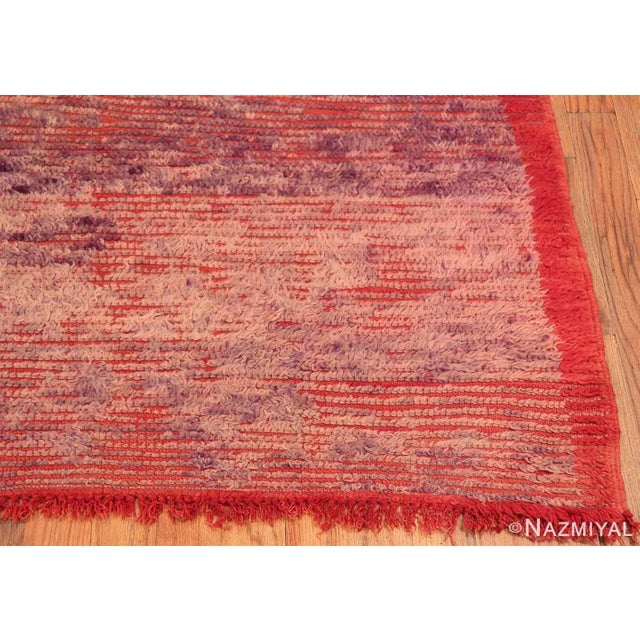 Mid 20th Century Nazmiyal Collection Double Sided Vintage Berber Moroccan Red Rug For Sale - Image 5 of 7