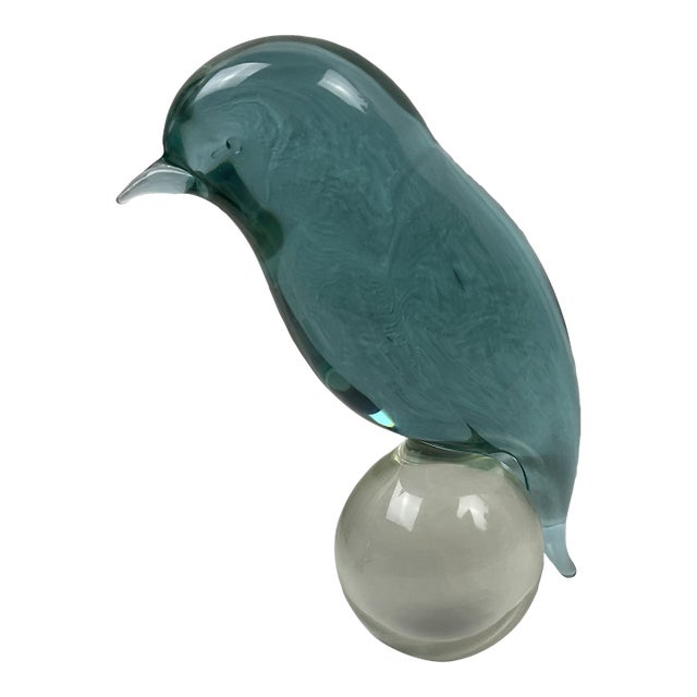 Murano Glass Neodymium Alexandrite Bird Sculpture by Oggetti For Sale