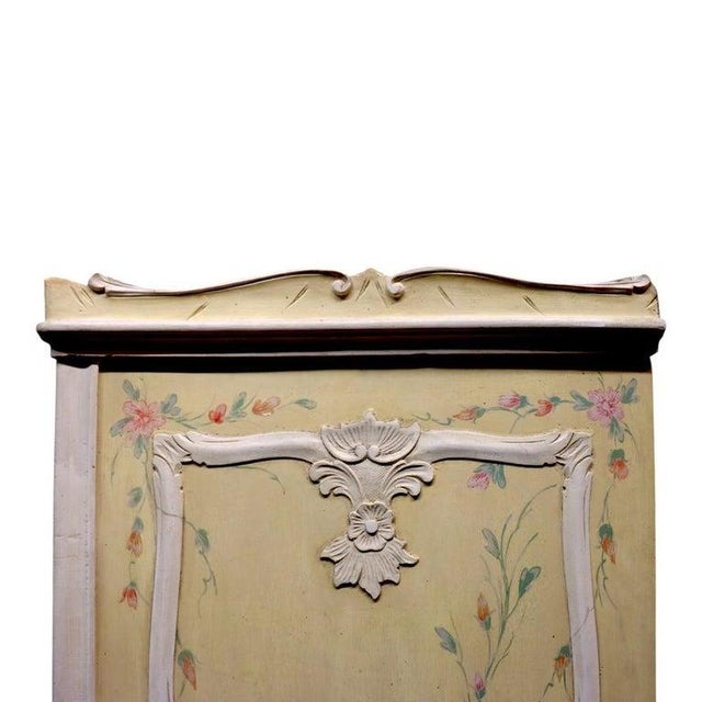 Vintage Niccolini Italia Rococo Floral Carved & Custom Painted Armoire C1940, Attributed For Sale - Image 11 of 15
