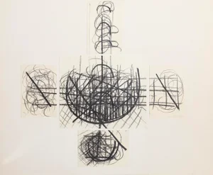 Untitled, Lisa Rogge Crayon on Paper, Signed Lower Right
