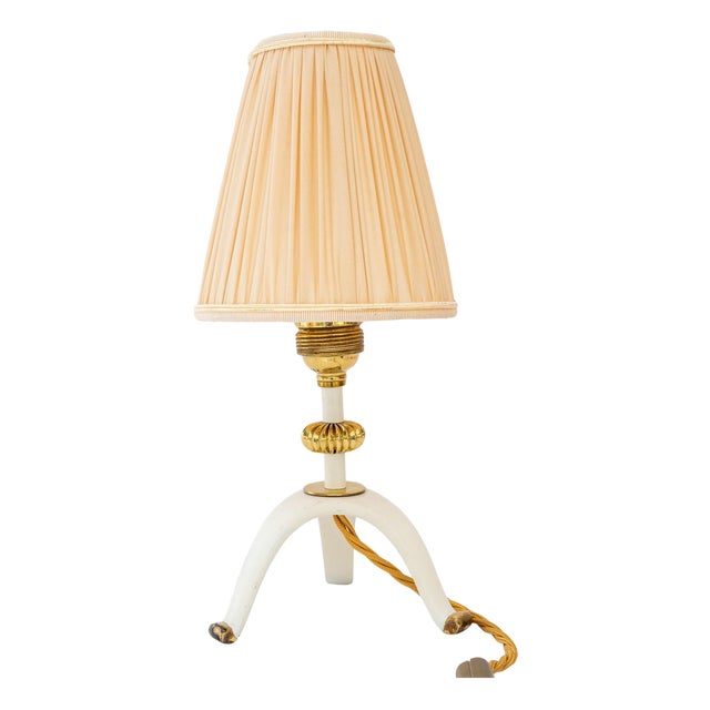 Table Lamp with Fabric Shade by Rupert Nikoll, Vienna, Austria, 1960s For Sale