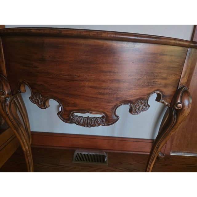 Wood Lorts Demi Lune Console Table For Sale - Image 7 of 7