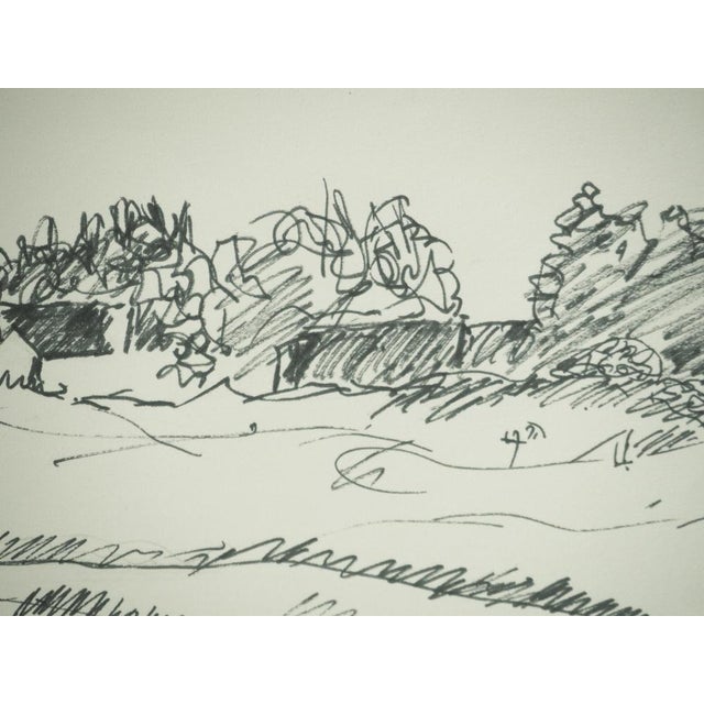 Roger Crusat (1917-1994) Village in the Distance Original felt-tip pen drawing Signed by the artist On wove paper, 32 x 24...