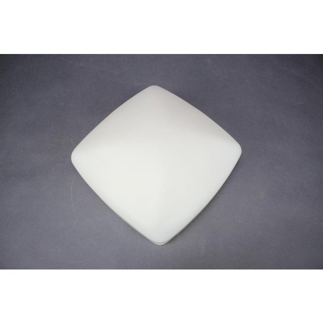 Mid-Century Czechoslovak Milk Glass Ceiling Light, 1960s For Sale - Image 3 of 10