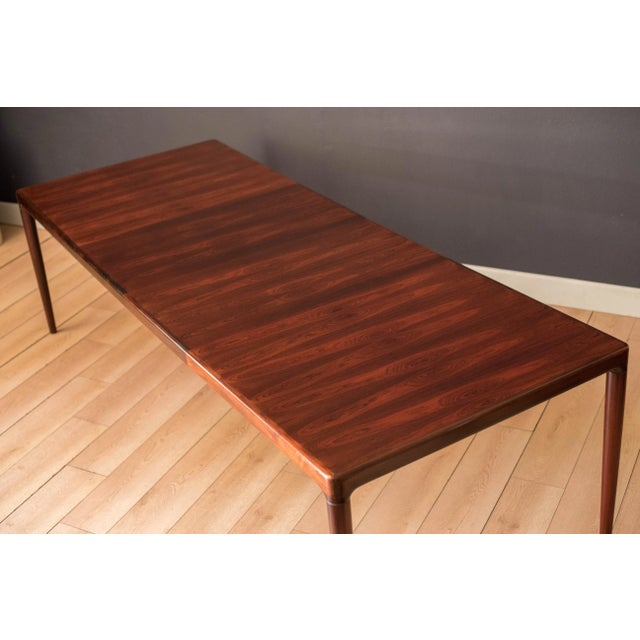 Vintage Danish Rosewood Extension Dining Table For Sale In Monterey, CA - Image 6 of 10