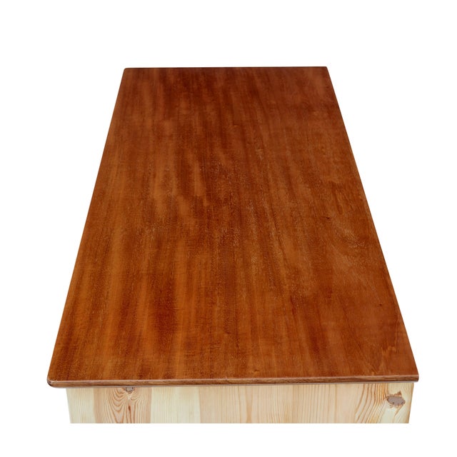 Goldenrod Mid-Century Swedish Pine Chest of Drawers, 1960 For Sale - Image 8 of 9