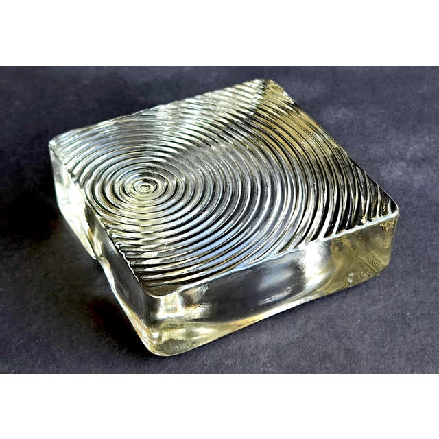 Mid 20th Century Brutalist Glass Ashtray With Metropolitan Detail For Sale - Image 11 of 13