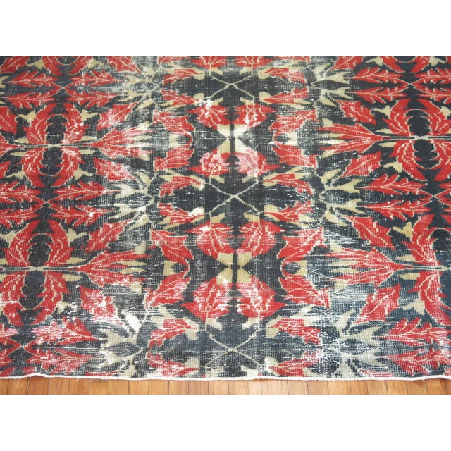 Mid 20th Century Vintage Turkish Weathered Rug - 7' x 8'4" For Sale - Image 5 of 6