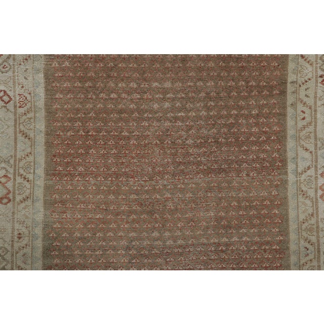 Traditional Antique Persian Malayer Rug, in Brown and Red Geometric Patterns - Rug & Kilim For Sale - Image 3 of 7