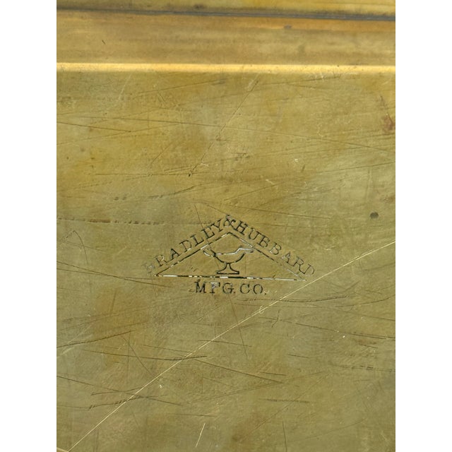 Metal Brass Tray by Bradley & Hubbard For Sale - Image 7 of 8