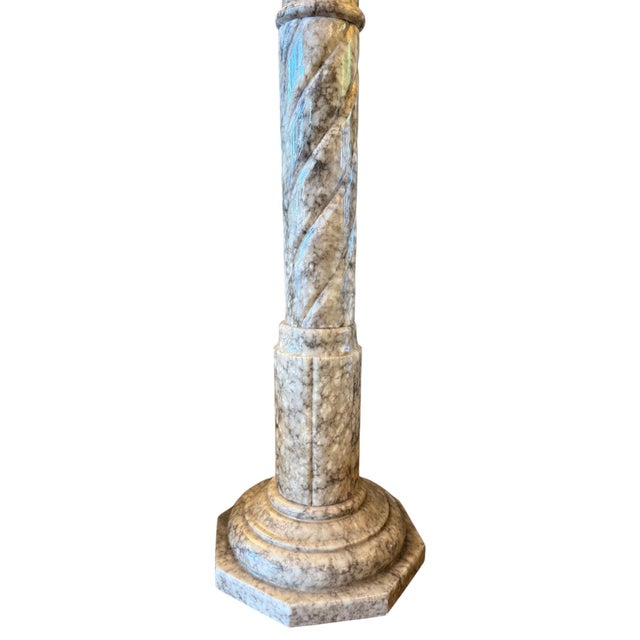 Pair of Italian Slender Marble Pedestals, 20th Century For Sale In Los Angeles - Image 6 of 8