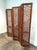 Chinese carved rosewood 6 panel screen with traditional geometric design denoting luck. Heavy, beautifully-aged rosewood....