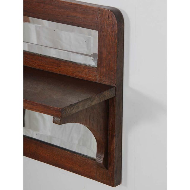 20th Century Wooden Shelf with Mirror For Sale - Image 3 of 9