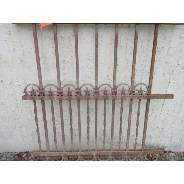 Antique Victorian Iron Gate Window Garden Fence Architectural Salvage Door #316 For Sale - Image 4 of 5