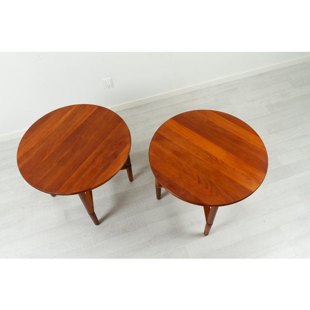Wood Vintage Danish Cherry Side Tables by Haslev Møbelsnedkeri, 1990s, Set of 2 For Sale - Image 7 of 18