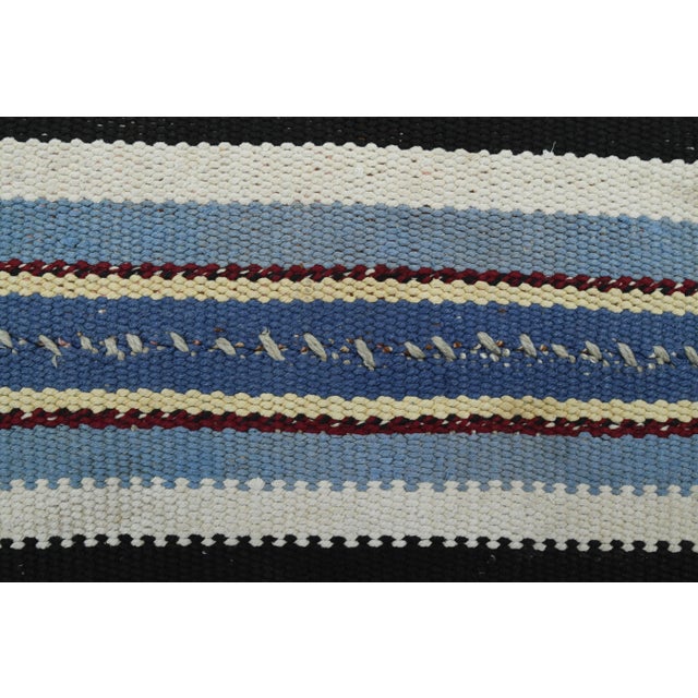 Vintage Turkish Oushak Handmade Wool Cotton Green Runner Rug For Sale - Image 10 of 11