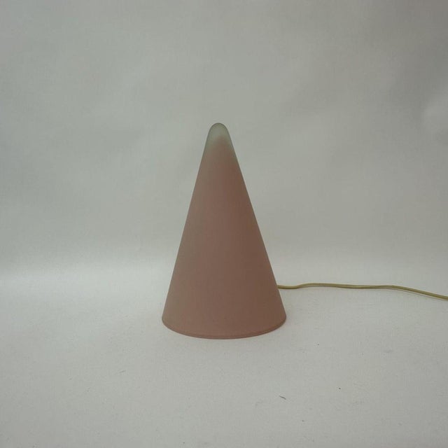 French Teepee Table Lamp in Matte Pink Glass from SCE, 1970s For Sale - Image 9 of 14
