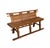 Rustic Vintage Rustic Raw Wood Long Sitting Bench With Back For Sale - Image 3 of 9