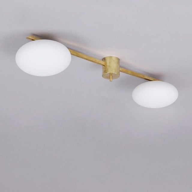 Gold Ceiling Light in the style of Angelo Lelli, Italy, 2000s For Sale - Image 8 of 9