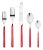 Mepra Fantasia 20-Piece Flatware Set, Red For Sale