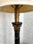 Ballard Designs Mid 20th Century Neoclassical Black and Gold Corinthian Column Lamp With Hand Painted Florals and Pleated Shade For Sale - Image 4 of 9