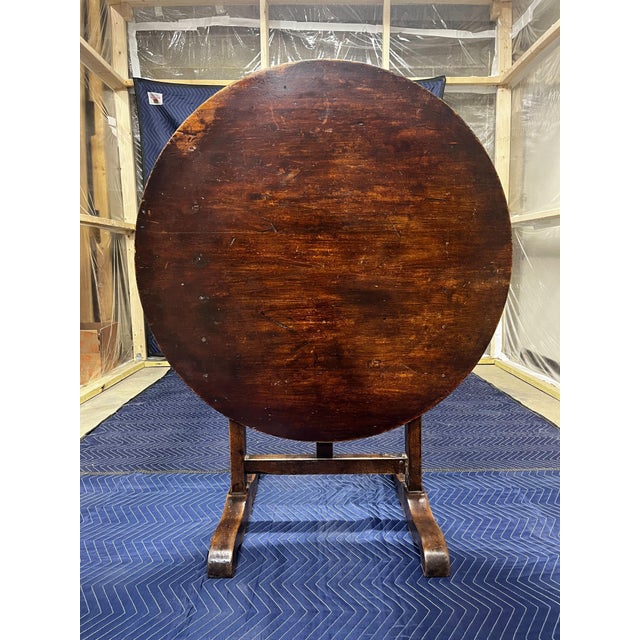 Wood 18th Century Provincial French Tilt-Top Wine Tasting Table For Sale - Image 7 of 11