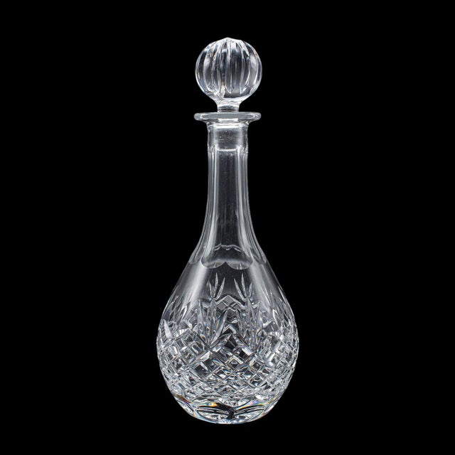 Vintage Port Decanter, Stem Glass Duo, Irish, Crystal, Sherry Bottle, Liqueur For Sale - Image 4 of 12