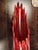 1960s Large Le Smith Diamond Butt 16 Fingers Swung Vase Amberina 24 Gorgeous Red For Sale - Image 10 of 11