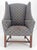 Brown Unusual Deep Wings Federal Style Mahogany Base Wing Club Armchair For Sale - Image 8 of 12