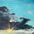 The artwork depicts a dramatic sky at dusk, where swirling clouds interplay with vibrant hues of blue and gold. The use of...